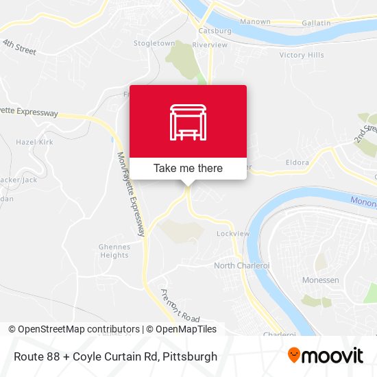 Route 88 + Coyle Curtain Rd map