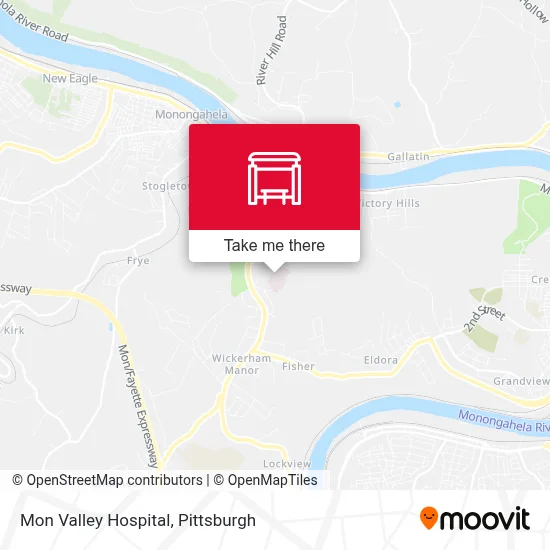 Mon Valley Hospital map
