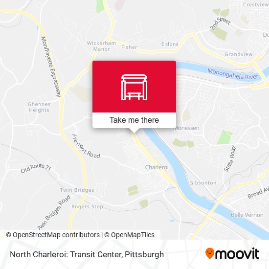 North Charleroi: Transit Center map