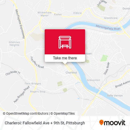 Charleroi: Fallowfield Ave + 9th St map