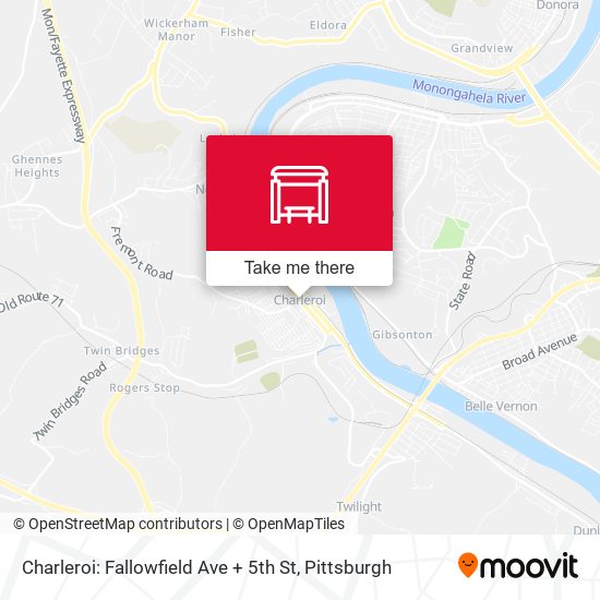 Charleroi: Fallowfield Ave + 5th St map