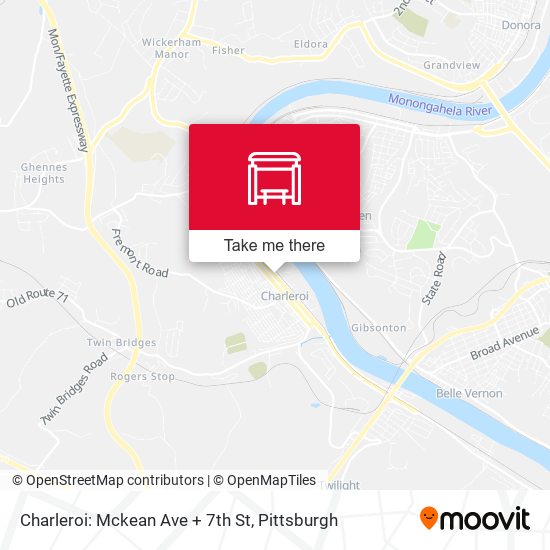 Charleroi: Mckean Ave + 7th St map