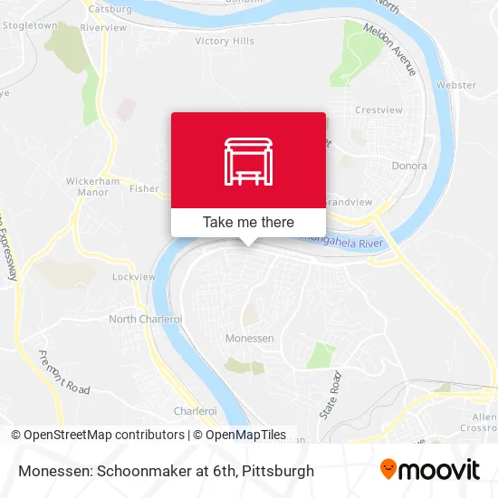 Mapa de Monessen: Schoonmaker at 6th