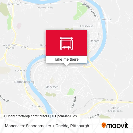 Monessen: Schoonmaker + Oneida map