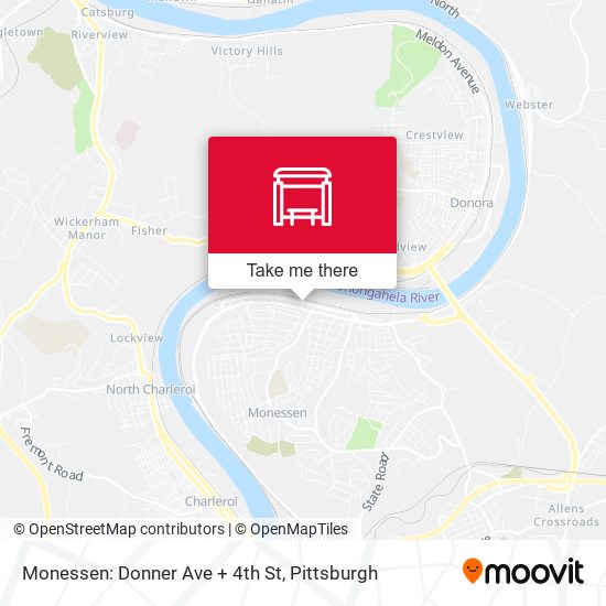 Mapa de Monessen: Donner Ave + 4th St