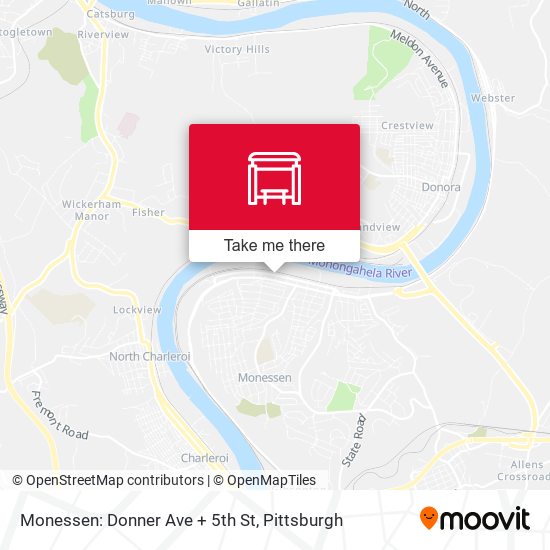 Monessen: Donner Ave + 5th St map