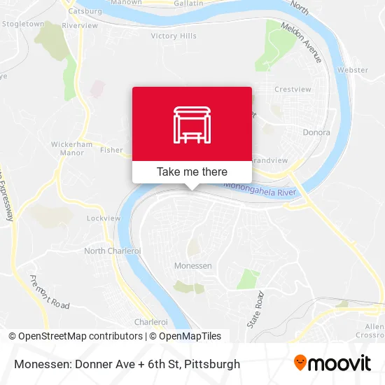 Mapa de Monessen: Donner Ave + 6th St