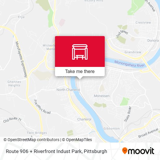Route 906 + Riverfront Indust Park map