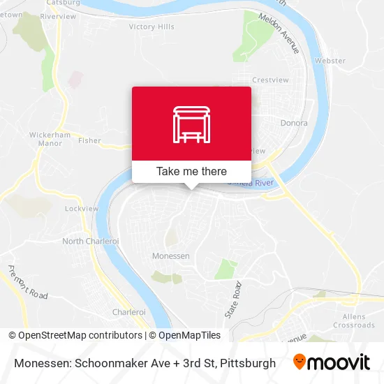 Monessen: Schoonmaker Ave + 3rd St map