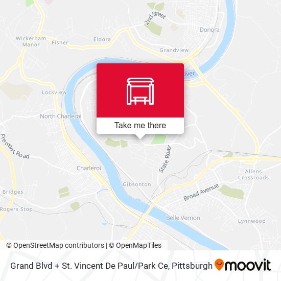 Grand Blvd + St. Vincent De Paul / Park Ce map