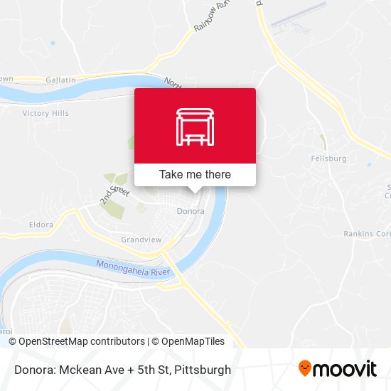 Mapa de Donora: Mckean Ave + 5th St