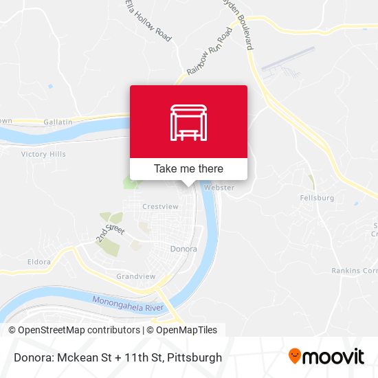 Donora: Mckean St + 11th St map