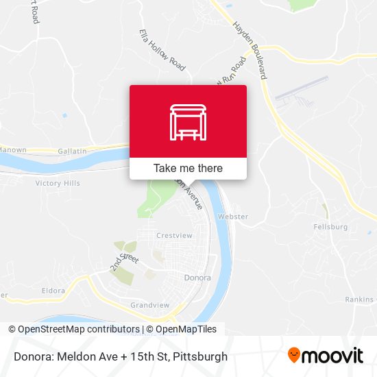 Donora: Meldon Ave + 15th St map