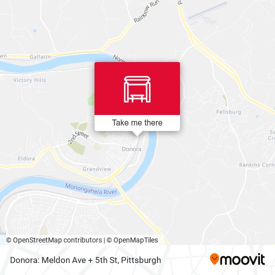Donora: Meldon Ave + 5th St map