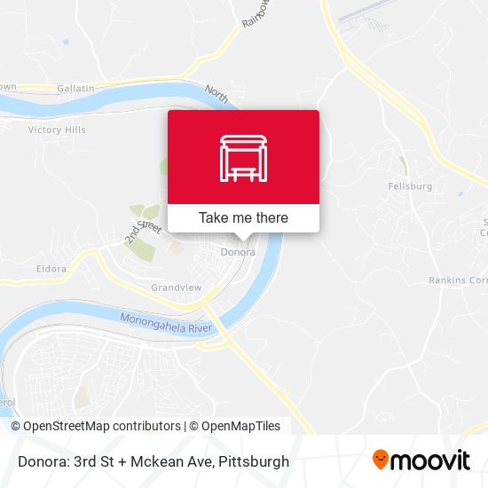 Mapa de Donora: 3rd St + Mckean Ave
