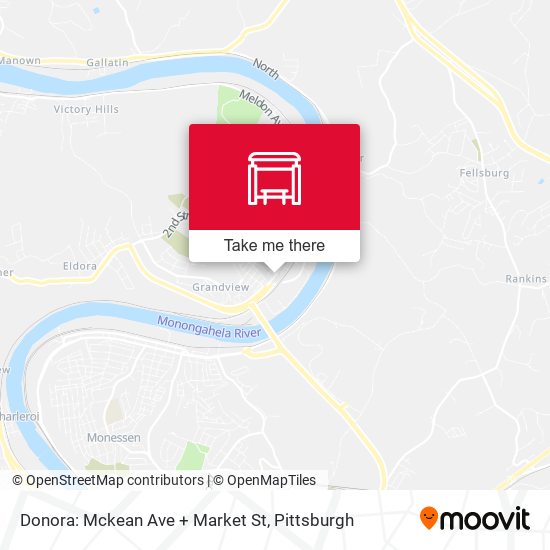 Mapa de Donora: Mckean Ave + Market St