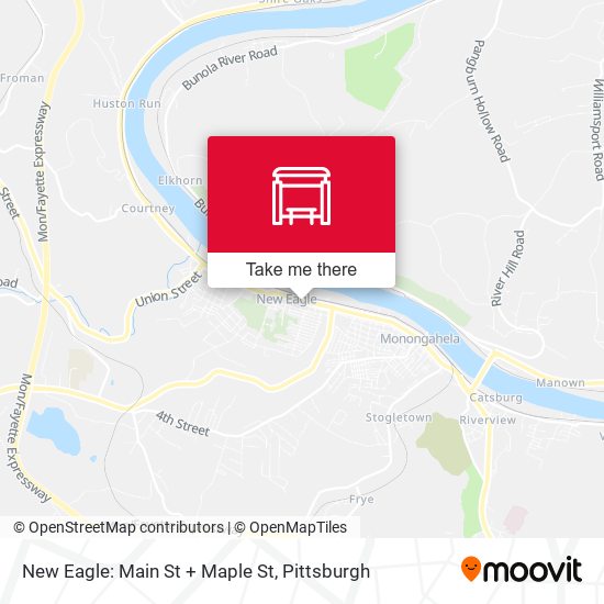 New Eagle: Main St + Maple St map