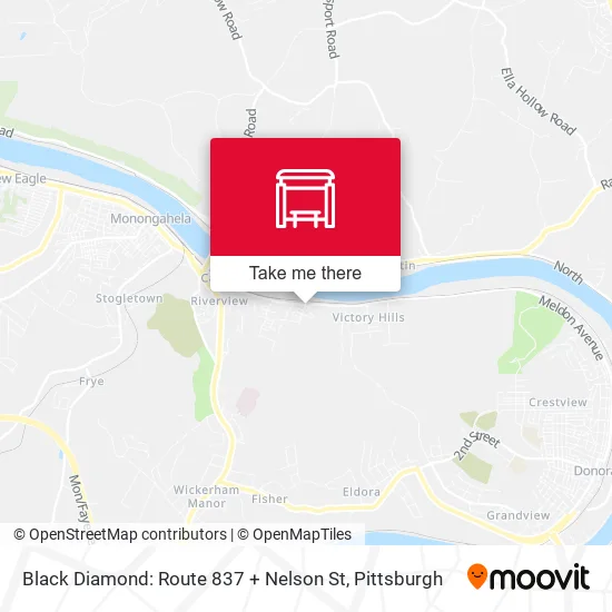 Mapa de Black Diamond: Route 837 + Nelson St