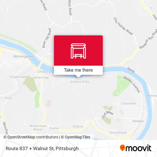 Mapa de Route 837 + Walnut St