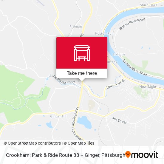 Mapa de Crookham: Park & Ride Route 88 + Ginger