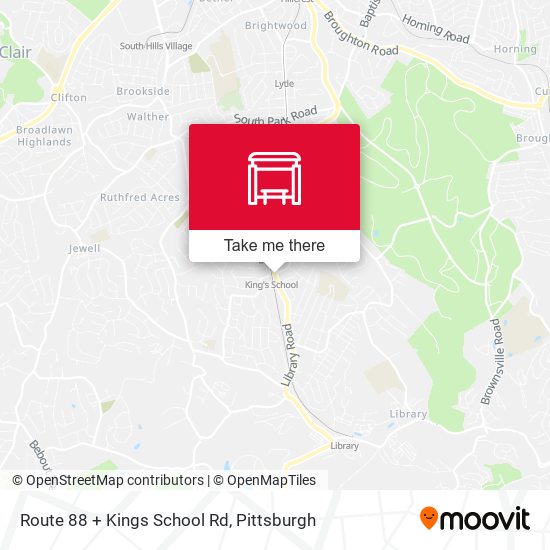 Route 88 + Kings School Rd map