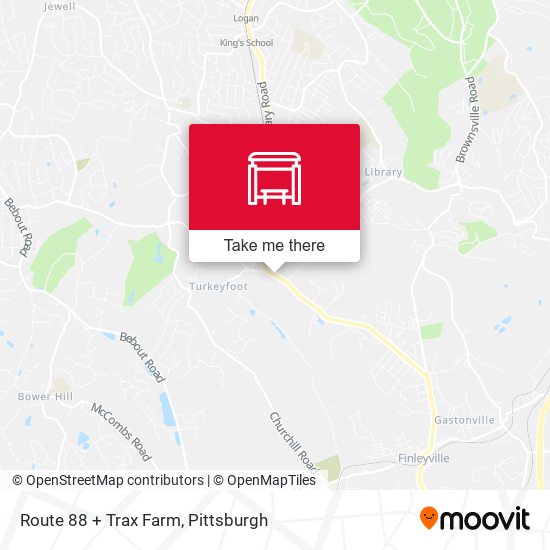 Route 88 + Trax Farm map