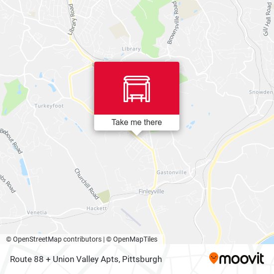 Route 88 + Union Valley Apts map