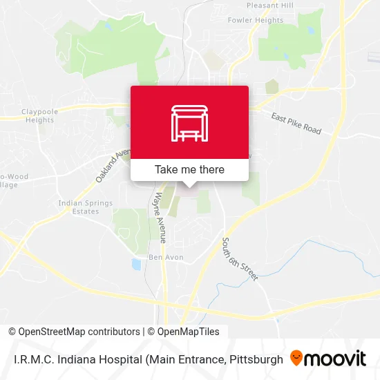 I.R.M.C. Indiana Hospital map
