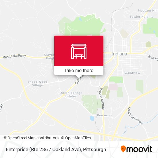 Enterprise (Rte 286 / Oakland Ave) map