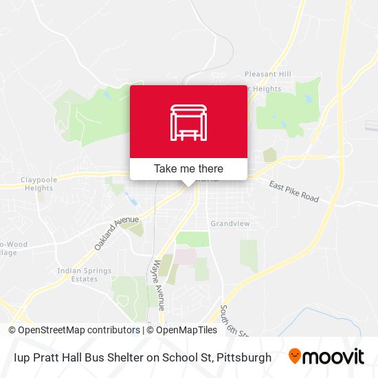 Mapa de Iup Pratt Hall Bus Shelter on School St