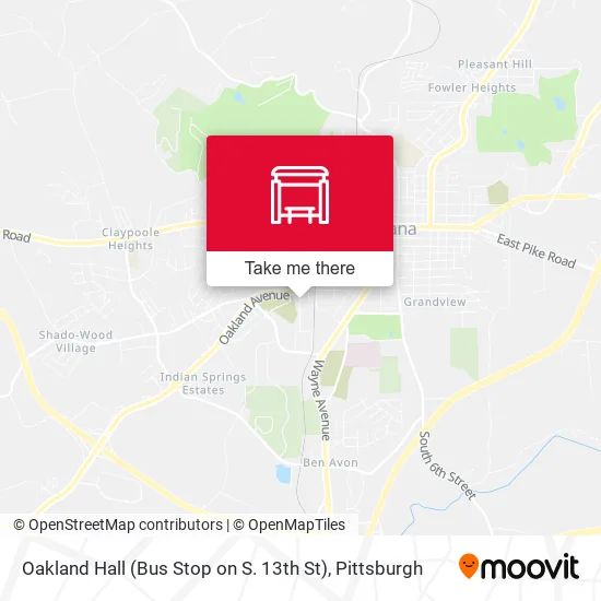 Oakland Hall (Bus Stop on S. 13th St) map