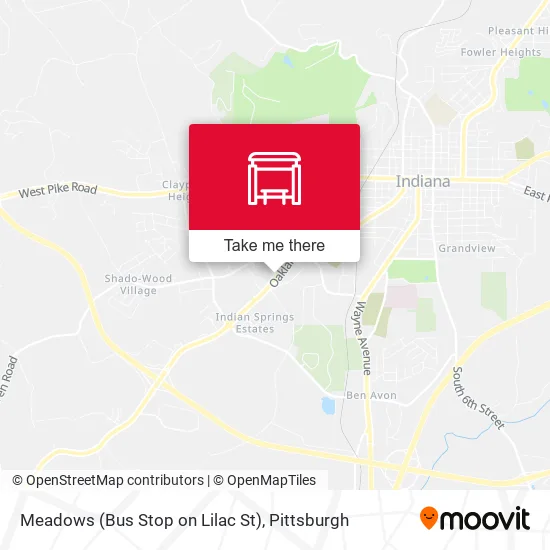Meadows (Bus Stop on Lilac St) map
