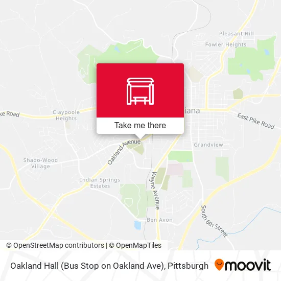 Mapa de Oakland Hall (Bus Stop on Oakland Ave)