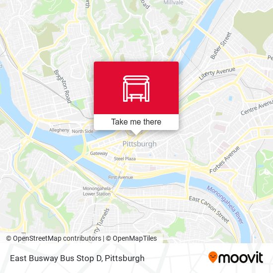 East Busway Bus Stop D map