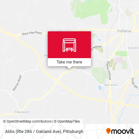 Aldis (Rte 286 / Oakland Ave) map