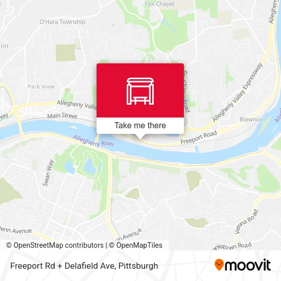 Freeport Rd + Delafield Ave map
