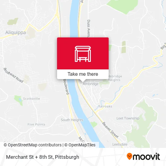 Merchant St + 8th St map