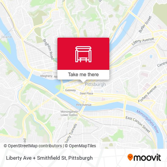 Mapa de Liberty Ave + Smithfield St