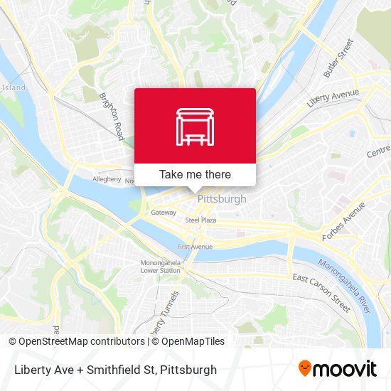Liberty Ave + Smithfield St map