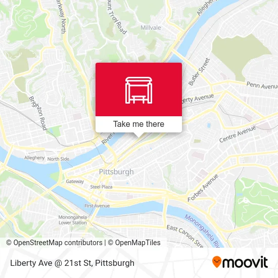 Liberty Ave @ 21st St map