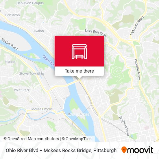 Ohio River Blvd + Mckees Rocks Bridge map