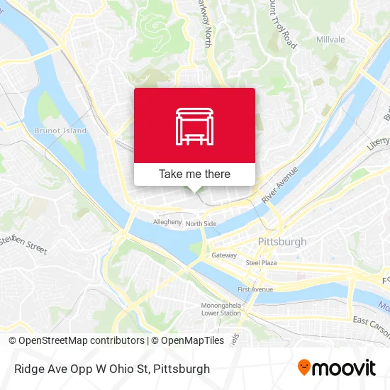 Mapa de Ridge Ave Opp W Ohio St