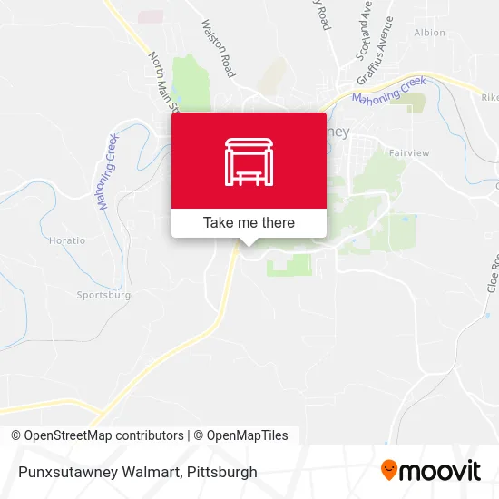 Punxsutawney Walmart map
