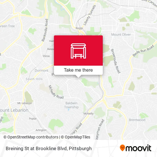Mapa de Breining St at Brookline Blvd