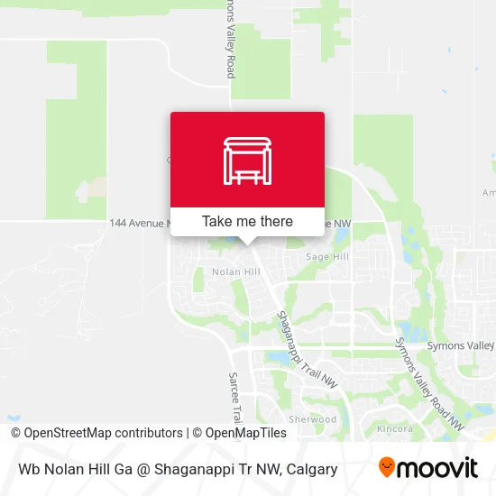 Wb Nolan Hill Ga @ Shaganappi Tr NW map