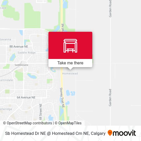 Sb Homestead Dr NE @ Homestead Cm NE map