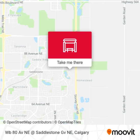 Wb 80 Av NE @ Saddlestone Gv NE map