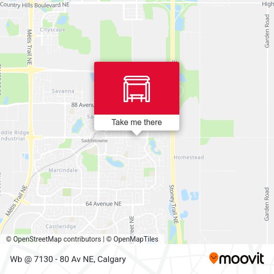 Wb @ 7130 - 80 Av NE map
