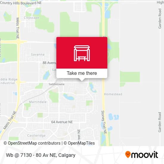 Wb @ 7130 - 80 Av NE map