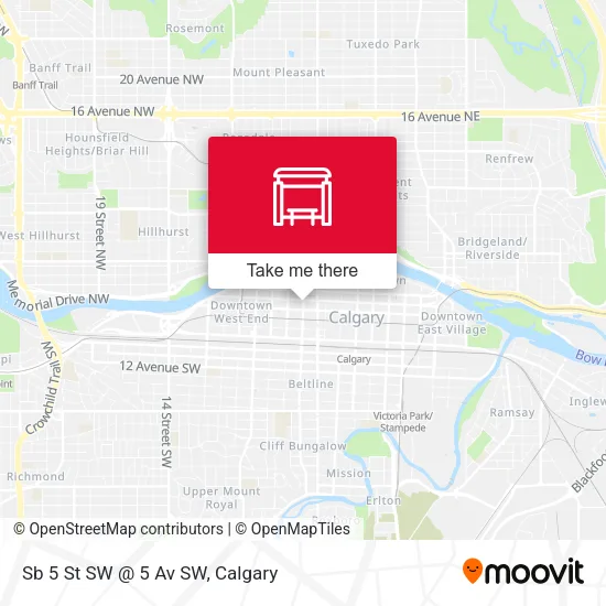 Sb 5 St SW @ 5 Av SW map